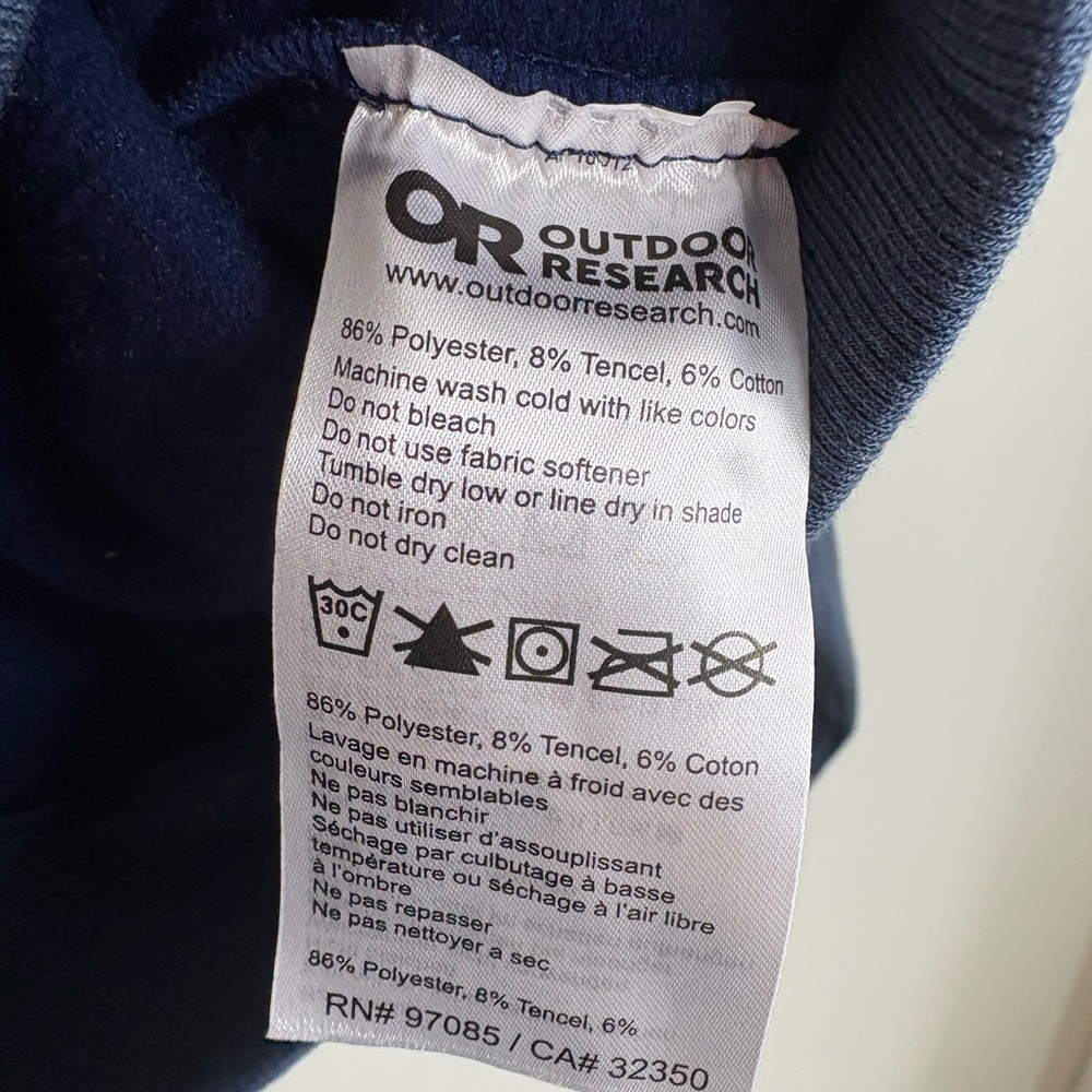 Outdoor Research Blue Cropped Essential Fleece Crewneck Sweatshirt Womens Small - Picture 5 of 9